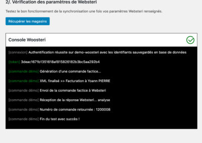 Back-Office extension Woosteri - passage de commande factice