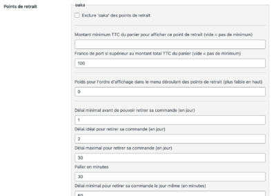 Capture d'écran du connecteur WooSteri